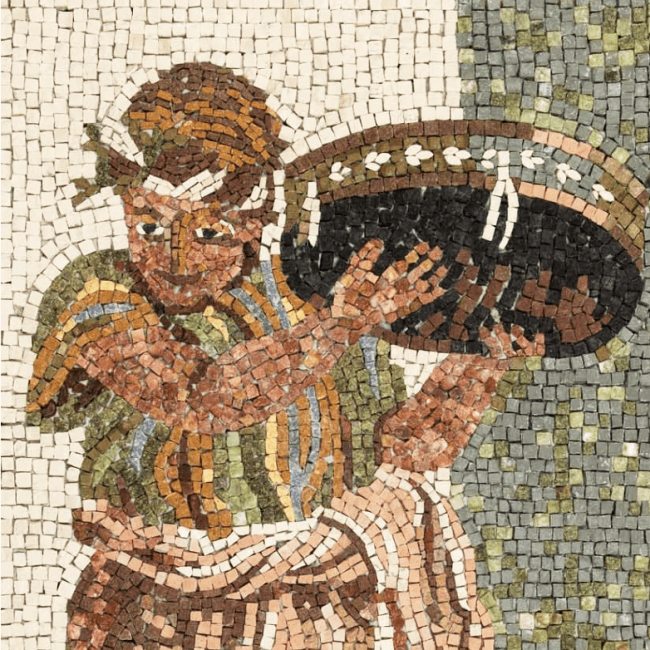 Mosaic artwork - in Cicero's mansion in Italy